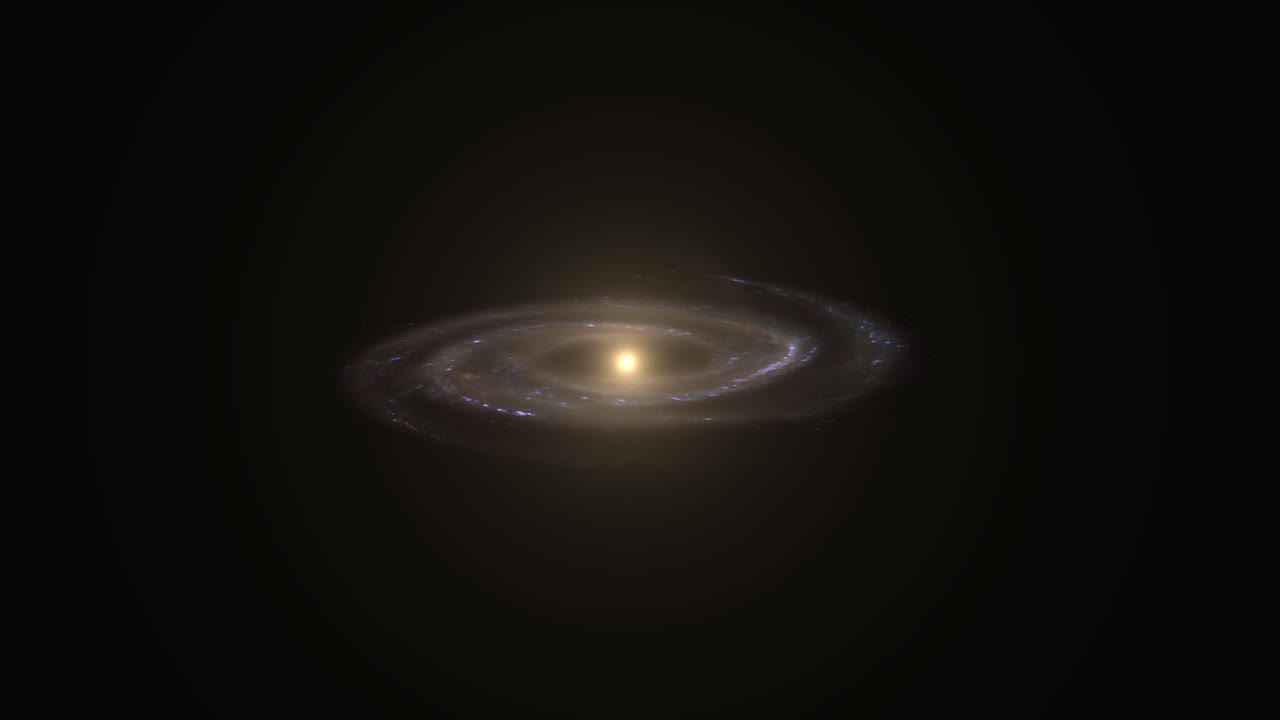 galaxia espiral en el vacío del universo