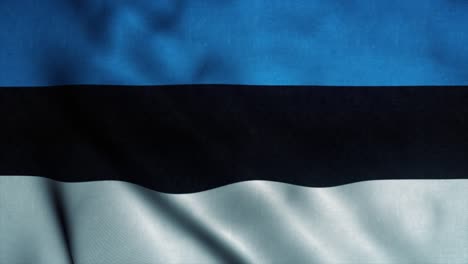 bandera de estonia ondeando en el viento. bandera nacional de estonia. signo de estonia animación de bucle sin costuras. 4k