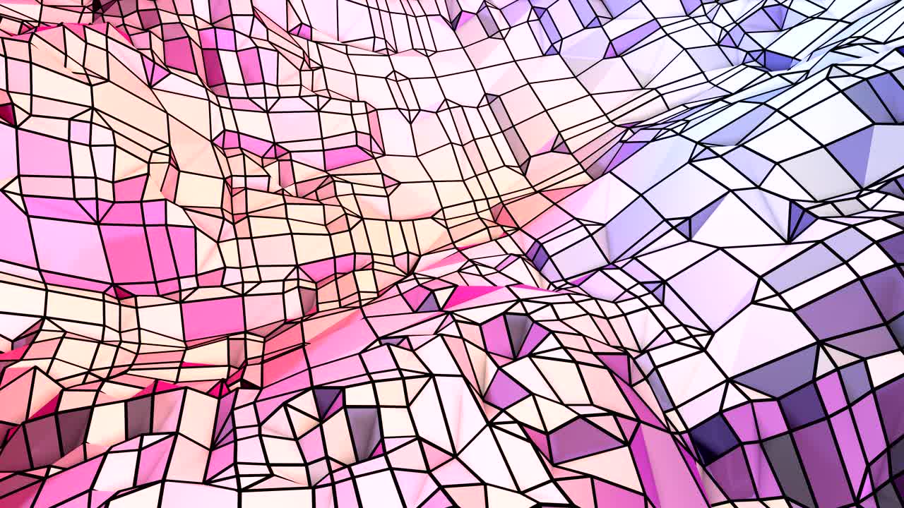 순수한 파란색, 빨간색 다각형으로 부드러운 기하학적 낮은 폴리 모션 배경 (아브스트랙트 간단한 파란, 빨간, 저 폴리 3d 표면 기하학적인 구조로) 4k fullhd 무결 루프 배경 (그래디언트 파란색과 빨간색)