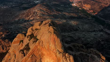 Aerial-shot-of-the-peña-de-Bernal-in-Queretaro