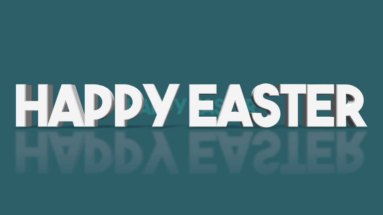 Testo 3D allegro che augura Buona Pasqua