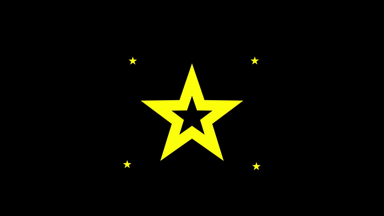 Shape animation star spreading motion graphics