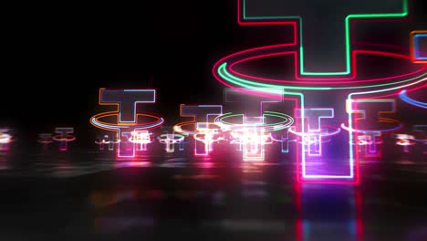 símbolo de enlace abstracto animación hiperespacial en bucle
