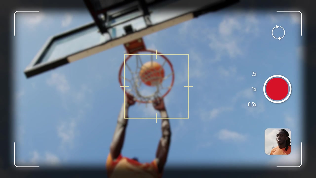 Young Men Playing Basketball on an Outdoor Court