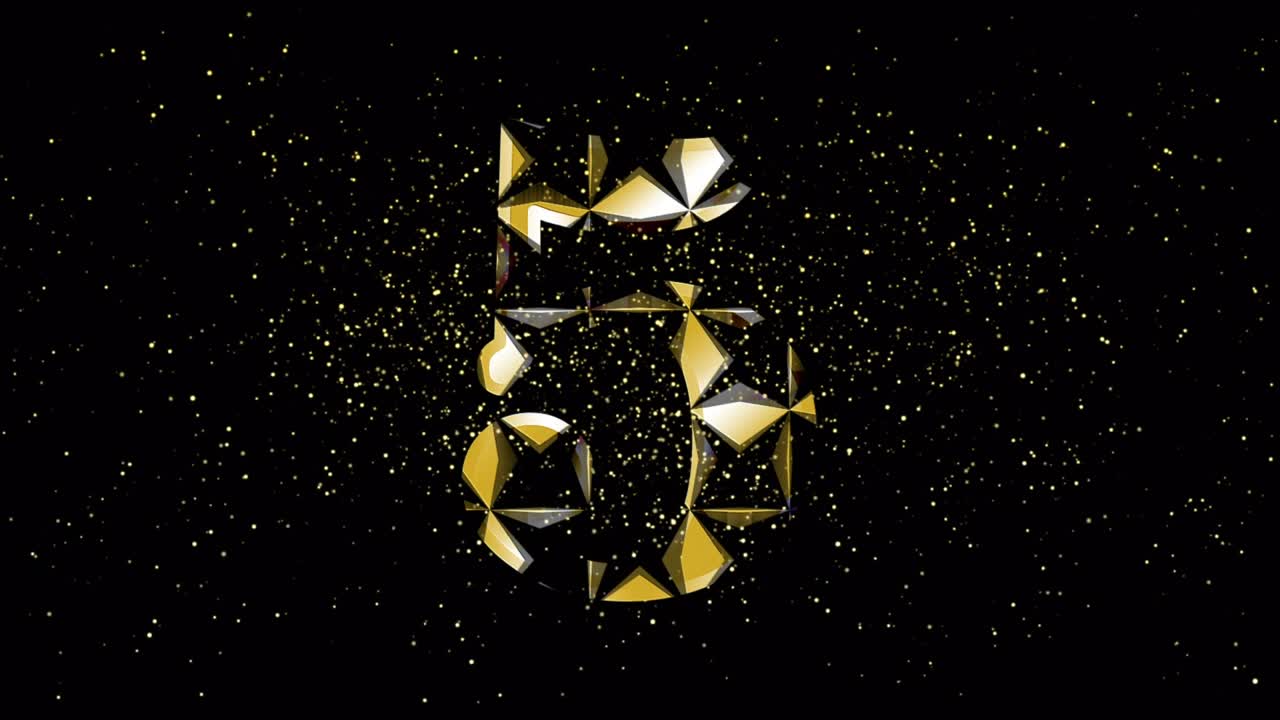 카운트다운 기하학적 배경 4k