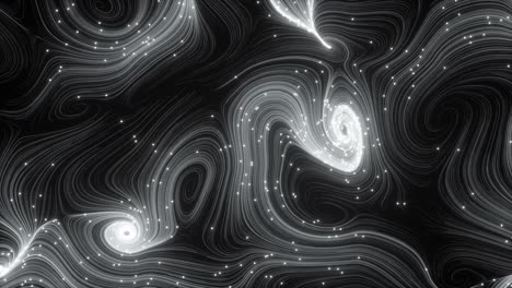 abstract flowing lines and particles