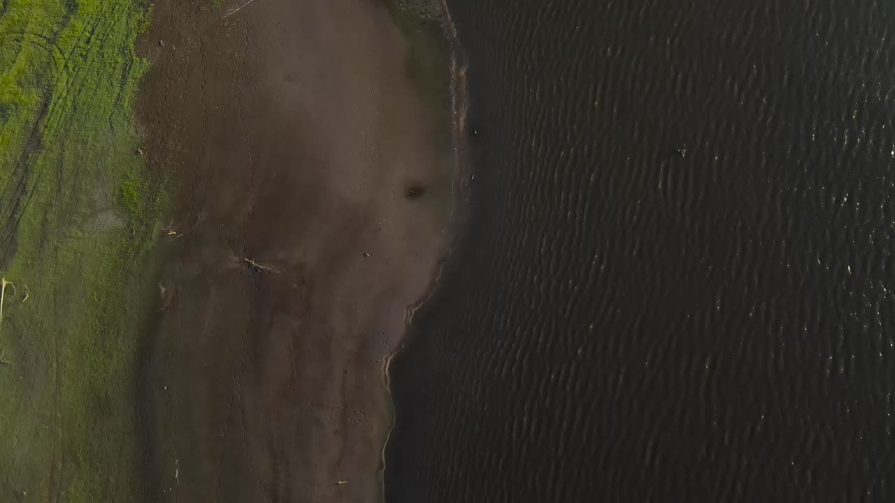 Overhead view of vail lake shoreline