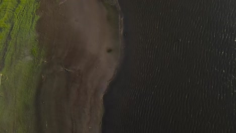 overhead view of vail lake shoreline
