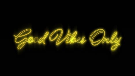 emerging yellow good vibes only neon billboard