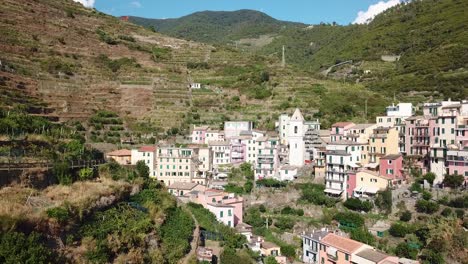 Beautiful-iconic-city-of-Manarola,-Italy