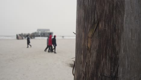 winter at the beach of st