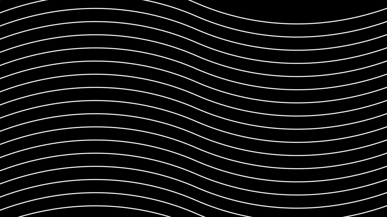 línea abstracta fondo dinámico de movimiento simple. animación 4k de patrón de textura de transición dinámica en blanco y negro. dibujo de líneas gráficas de movimiento y sombreado de patrones. video de imágenes de bucle de rayas mínimas.