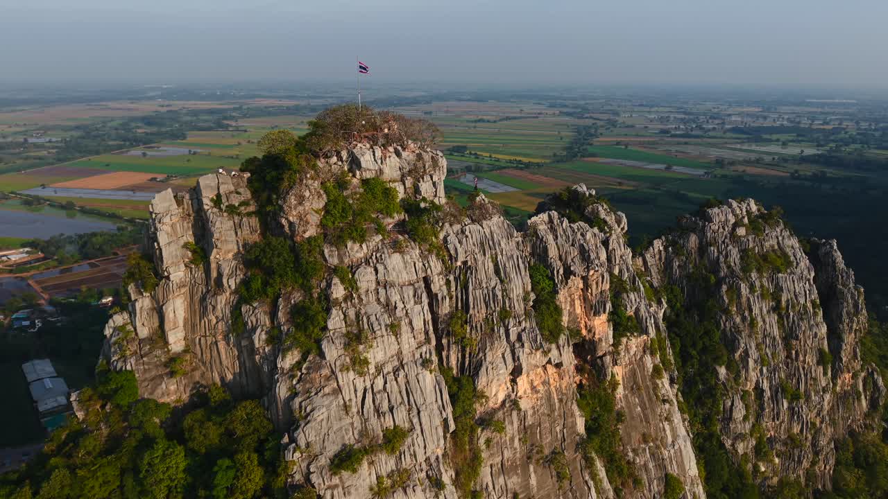 Aerial View of a Mountainous Landscape in Thailand