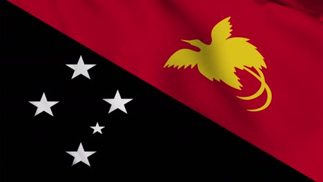 papua flag seamless waving animation