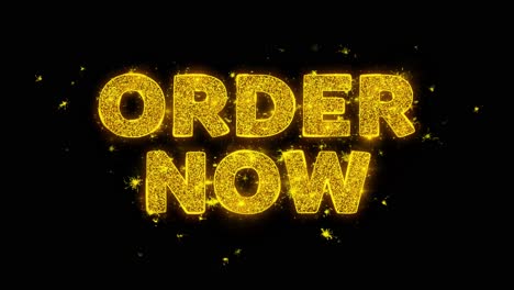 order now - gold glitter text