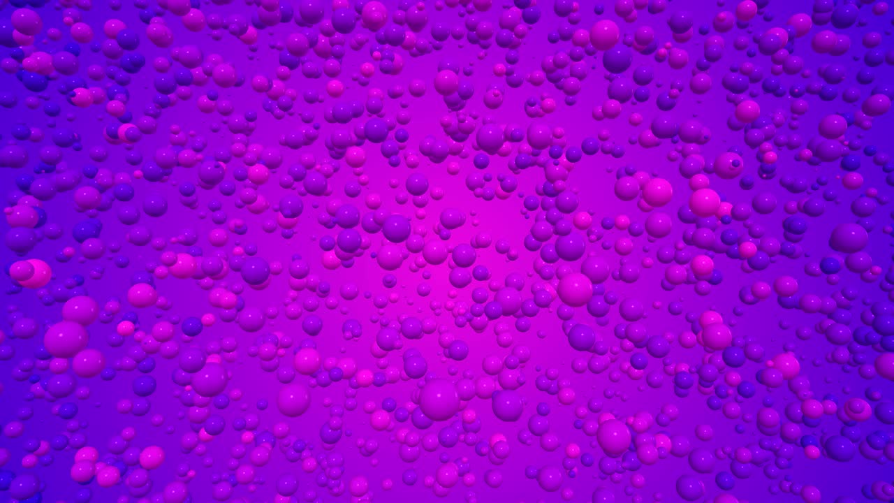 video animado en 3d con bolas y burbujas 4k