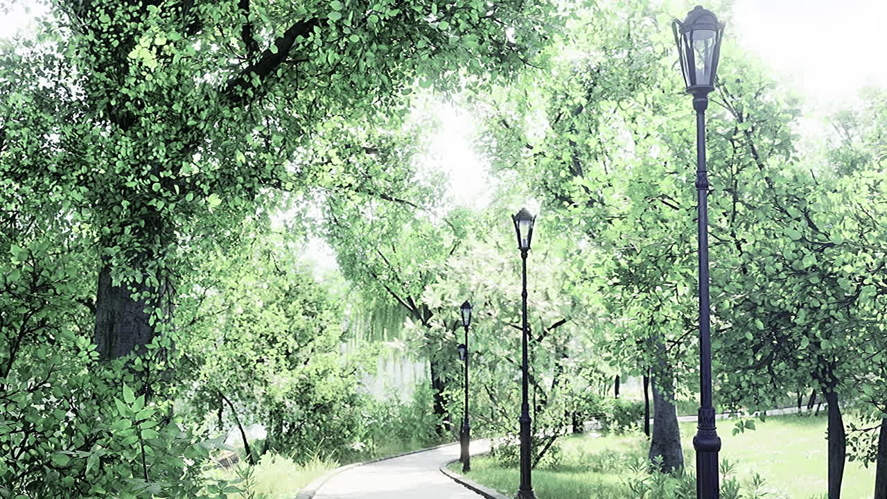 Walk through a serene path enveloped in lush greenery during daytime