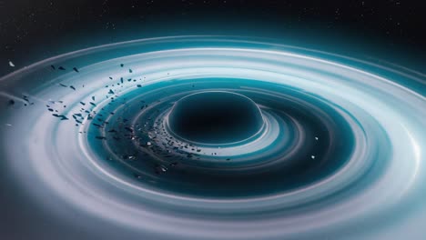 visualization of a black hole warping spacetime