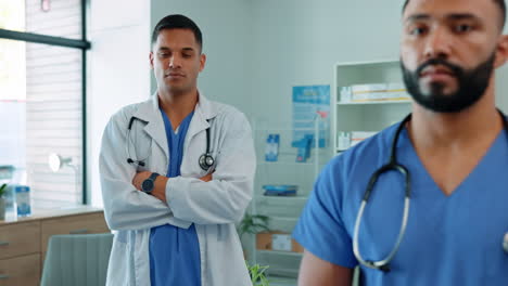 Retrato,-Equipo-Médico-Y-Hombres-Como-Médico