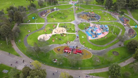 aerial view of &quot;simón bolívar metropolitan park&quot; which is the largest and most important urban park in the city of bogot?