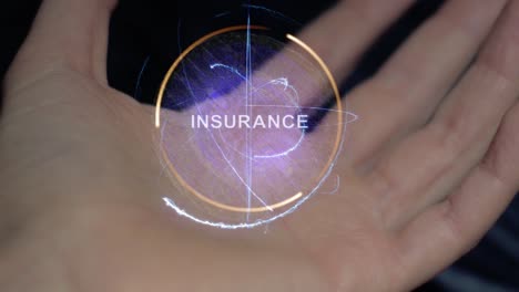 insurance on a female hand