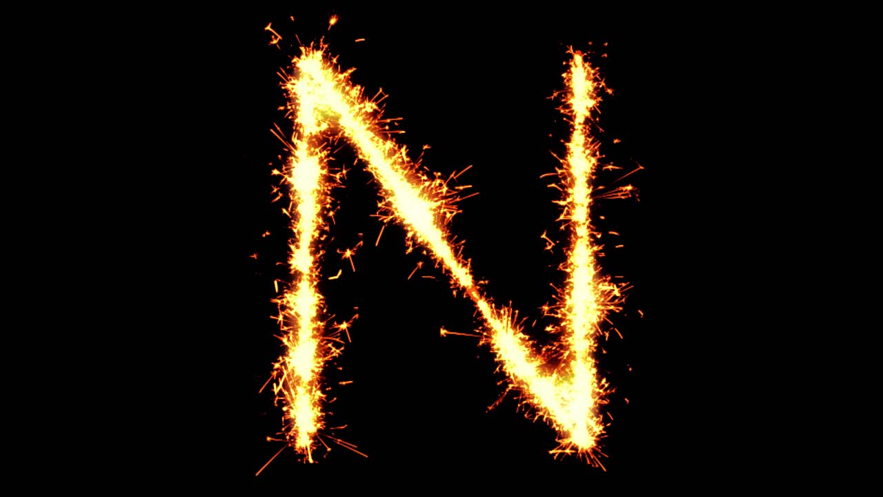 Sparkler Letter N