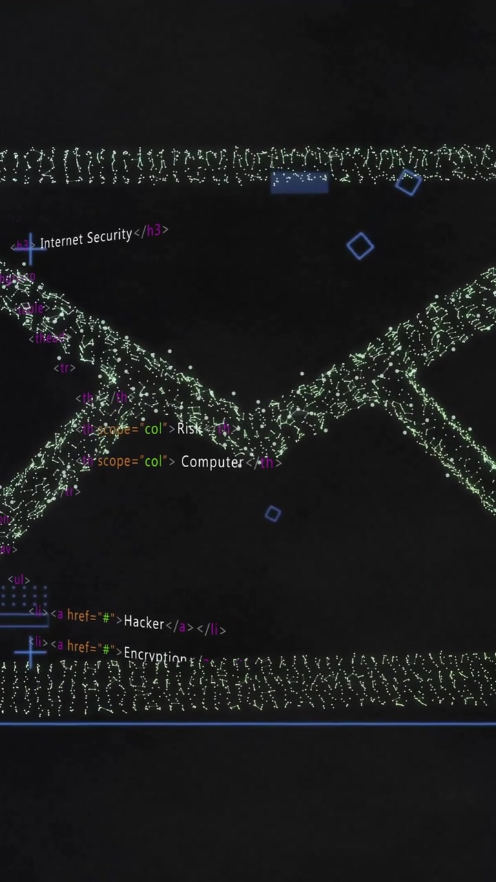 Email security and data encryption animation over computer code background