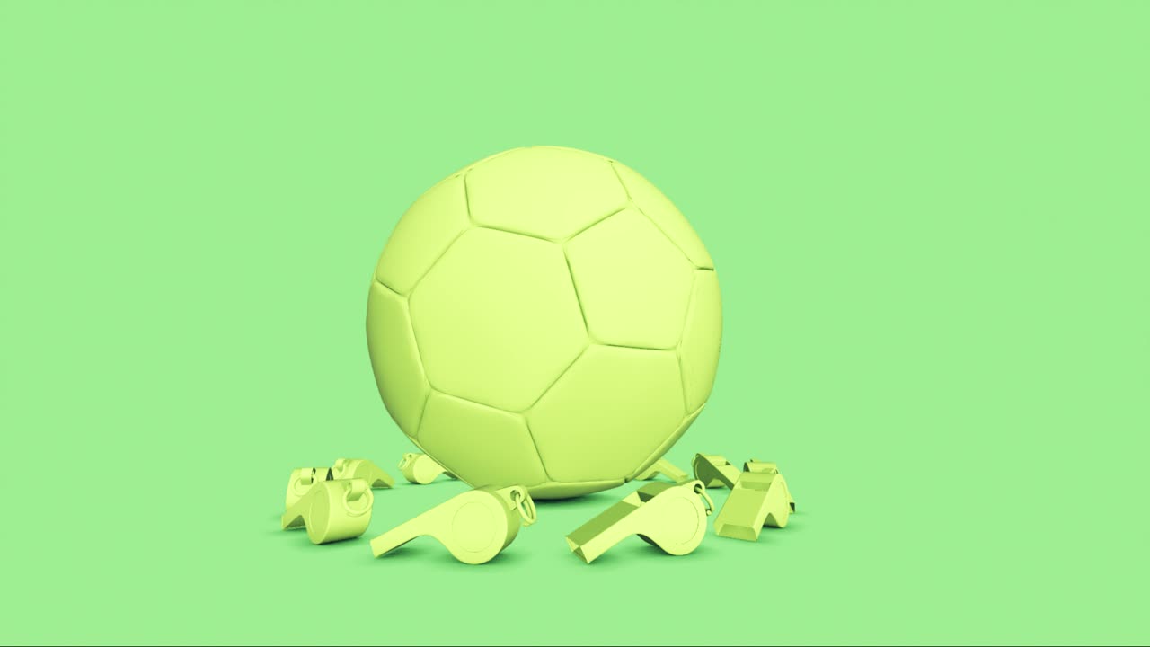 축구 공과 휘파람 4k