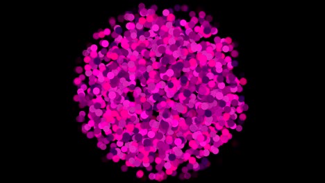 una esfera colorida compuesta de círculos. fondo abstractamente colorido