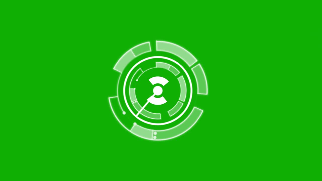 Digital processing motion graphics with green screen background