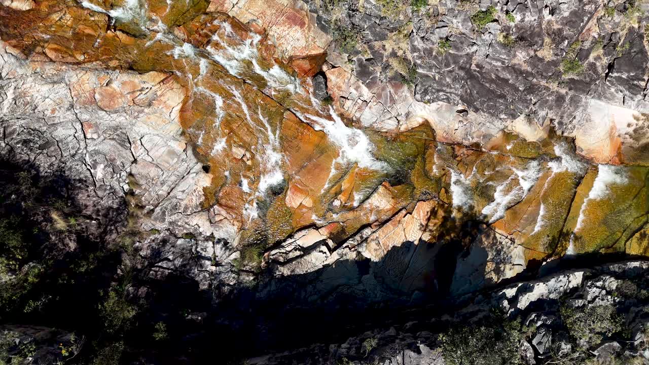 Drone view of the São Félix River Canyon, Pouso Alto Environmental Protection Area, in Chapada dos Veadeiros, Goiás, Brazil