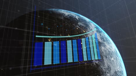 Animation-of-statistics-and-data-processing-over-globe