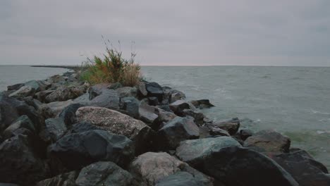 Video-Sobre-Cunas-Mientras-Pequeñas-Olas-Impactan-Las-Cunas-En-El-Lago-Ijsselmeer-En-Países-Bajos