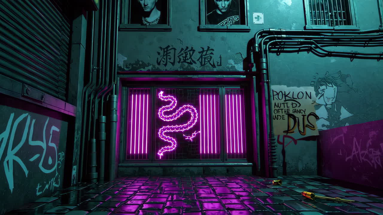 Neon Snake Alley
