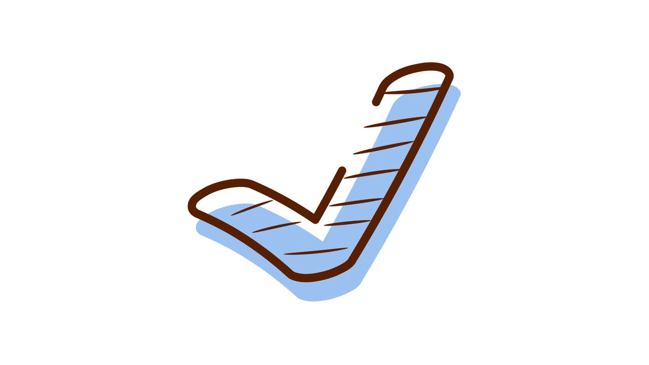 icono de marca de comprobación dibujado a mano