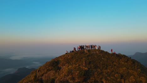 aerial drone shot of the stunning kolukkumalai range in the early morning light