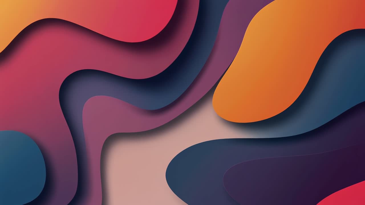 Abstract Wavy Layers with Dynamic Gradient Colors Background | Premium ...