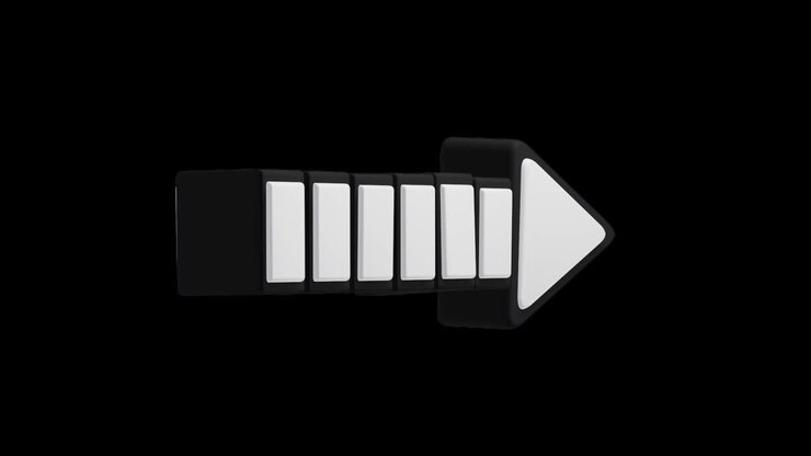 3D Black and White Arrow Design