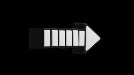 3d black and white arrow design