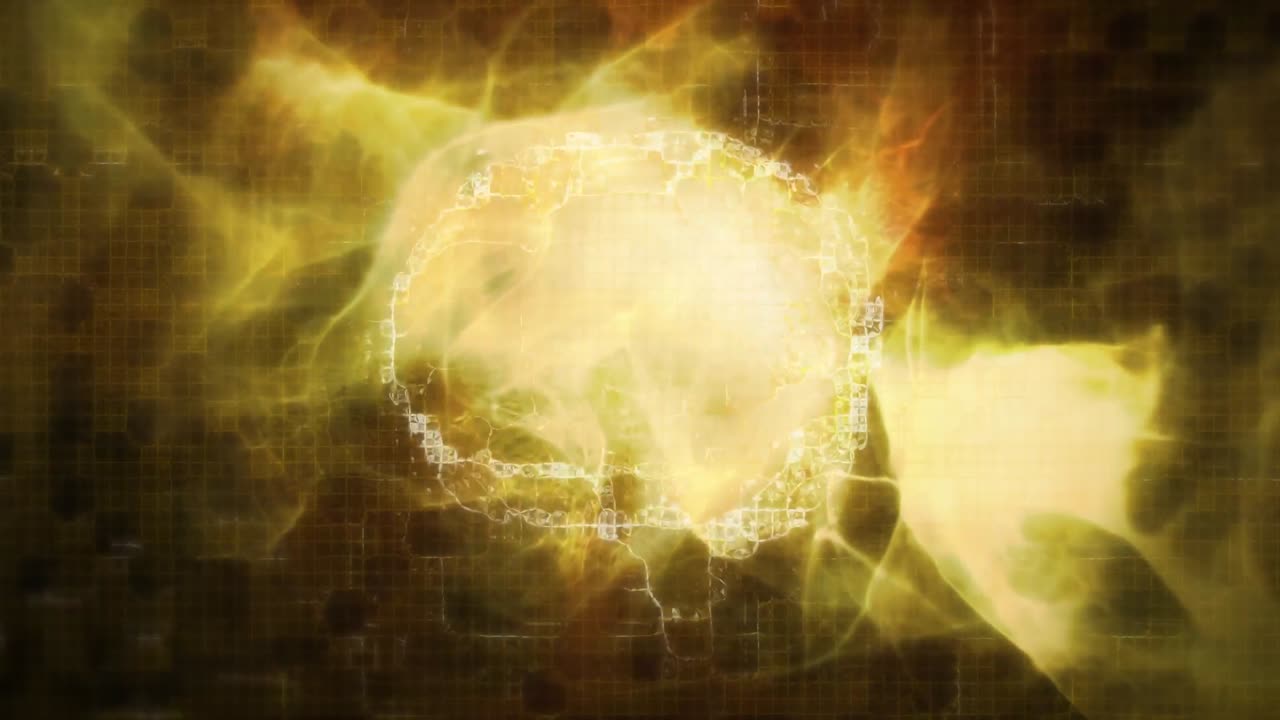 animación de rastros de luz sobre el cerebro digital sobre fondo negro