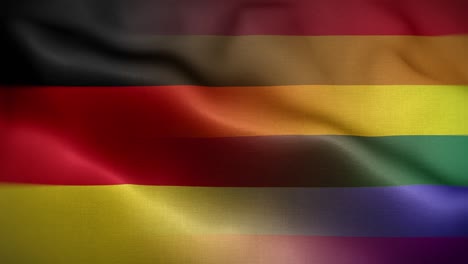 lgbt germany flag loop background 4k