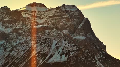 drone view on dolomites, rocky mountains in the italian alps