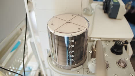 close-up of a ventilator