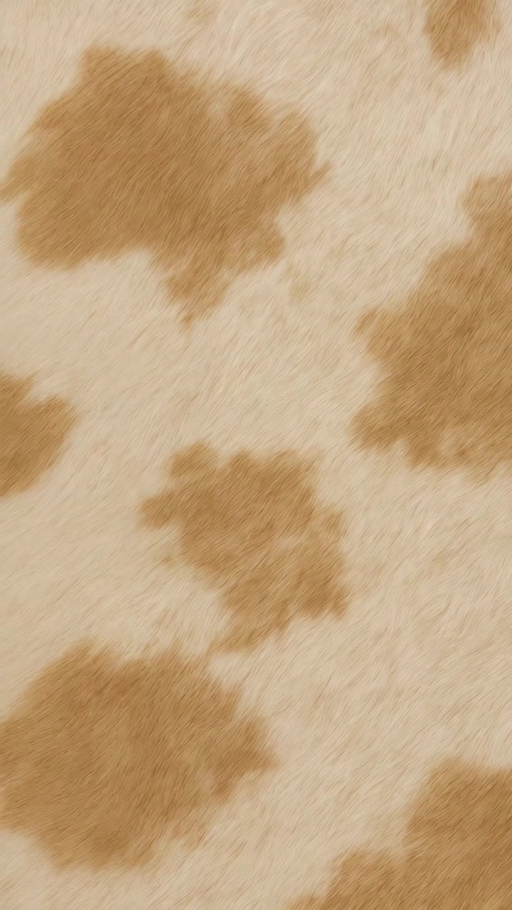 Nahaufnahme von braun-weißer Kuhfelltextur