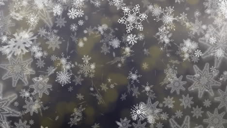 sneeuwvlokken en lichten