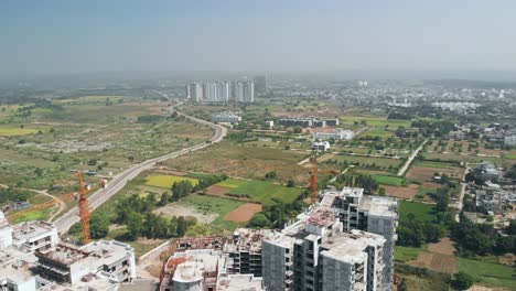 construction of the building at suburbs of the city in punjab, india.