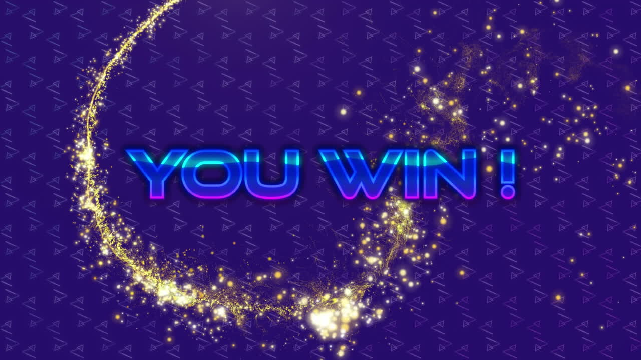 보라색 배경에  ⁇ 는 별 위에 텍스트를 이기는 애니메이션