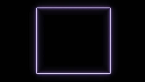 el marco fluorescente fluorescente de neon de bucle de neón ultravioleta marco ultravioleta pantalla de neón bucle de pantalla de marco de pantalla sin costuras animación azul púrpura