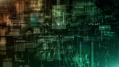 digital cyberspace and digital data network connections concept. transfer digital data hi speed internet, future technology digital abstract background concept. seamless loop 4k