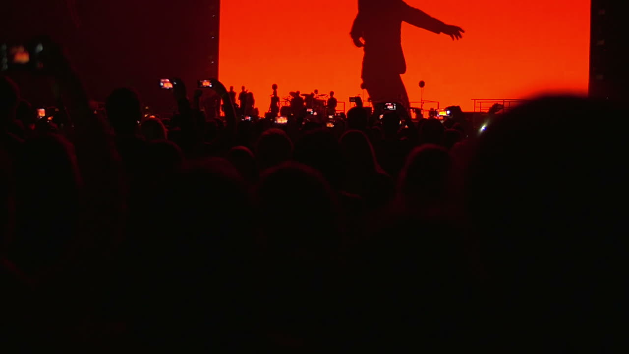 Persone al grande concerto notturno